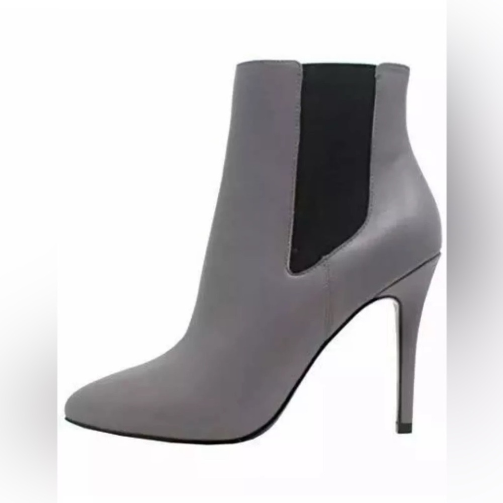 Charles By Charles David Gray & Black High Heeled Boots